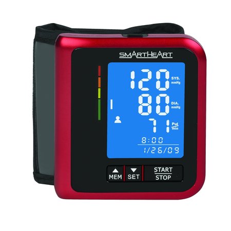 SMARTHEART Ultra Slim Wrist Digital Blood Pressure Monitor (2-Person memory, 60 ea.) 01-523